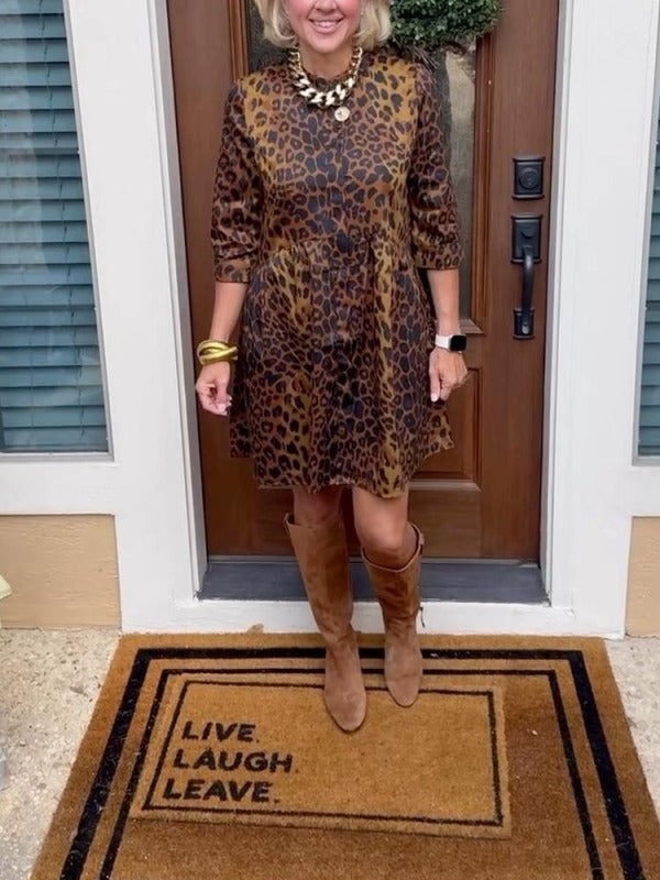 Leopard Royal Shirt Dress