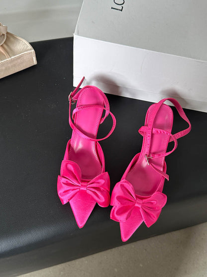 Bow Detail Quarter Strap Heels